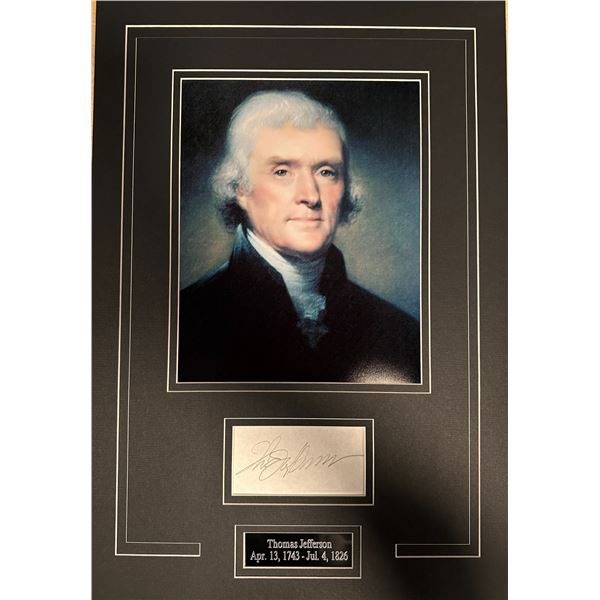 Thomas Jefferson Autographed Display