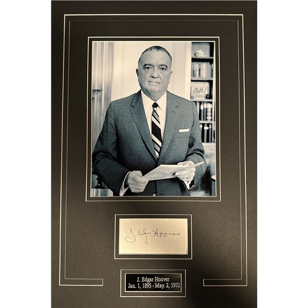 J. Edgar Hoover Autographed Display