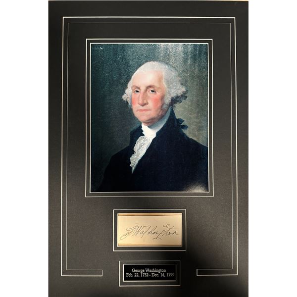 George Washington Autographed Display