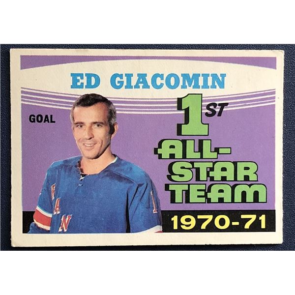1971-72 O-PEE-CHEE ED GIACOMIN (HOF) AS