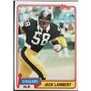 Image 1 : 1981 TOPPS JACK LAMBERT (HOF)
