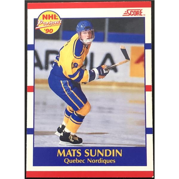 1990-91 SCORE MATS SUNDIN (HOF) ROOKIE CARD
