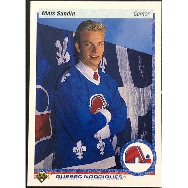 1990-91 UPPER DECK MATS SUNDIN (HOF) ROOKIE CARD