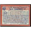 Image 2 : 1991 TOPPS ALEX FERNANDEZ ROOKIE CARD