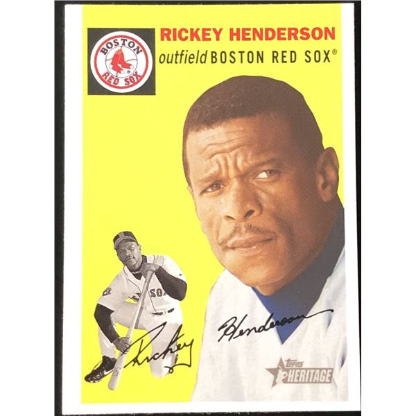 2003 TOPPS HERITAGE RICKEY HENDERSON (HOF)