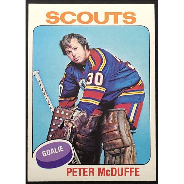 1975-76 TOPPS PETER McDUFFE ROOKIE CARD