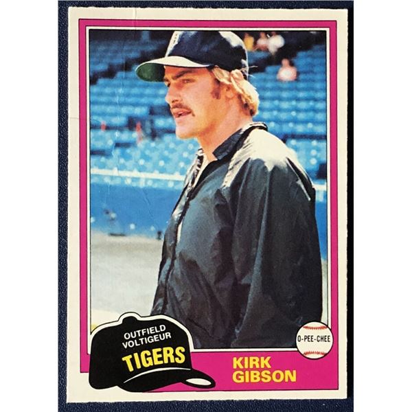 1981 O-PEE-CHEE KIRK GIBSON ROOKIE CARD