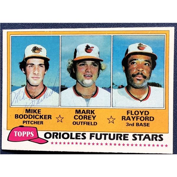 1981 TOPPS MIKE BODDICKER ROOKIE CARD