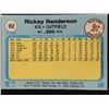 Image 2 : 1982 FLEER RICKEY HENDERSON (HOF)