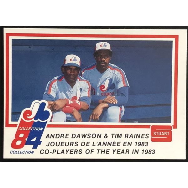 1984 STUART CAKES ANDRE DAWSON / TIM RAINES (HOF)