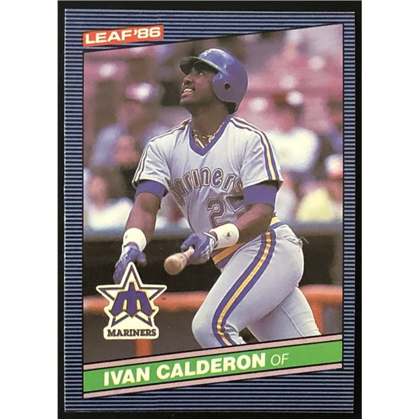 1986 LEAF IVAN CALDERON ROOKIE CARD