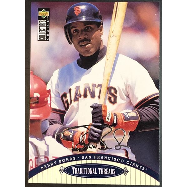 1996 UPPER DECK TRADITIONAL THREADS BARRY BONDS