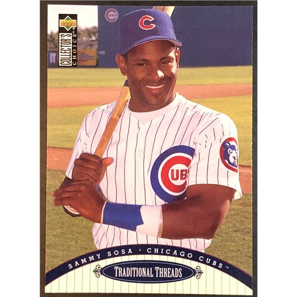 1996 UPPER DECK TRADITIONAL THREADS SAMMY SOSA
