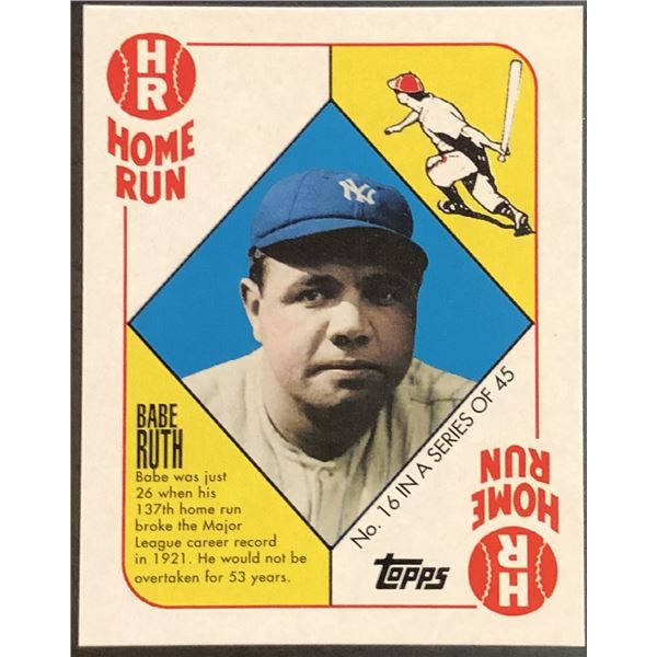 2010 TOPPS RED BACK BABE RUTH (HOF)