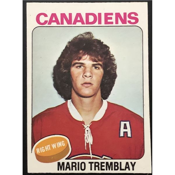 1975-76 O-PEE-CHEE MARIO TREMBLAY ROOKIE CARD
