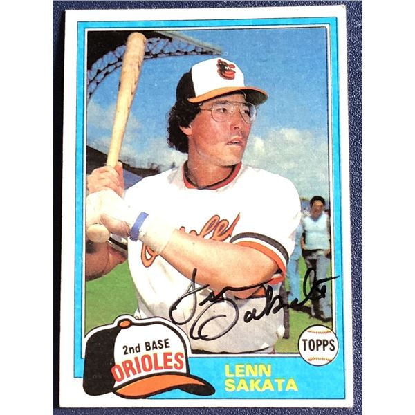 1981 TOPPS LENN SAKATA autographed