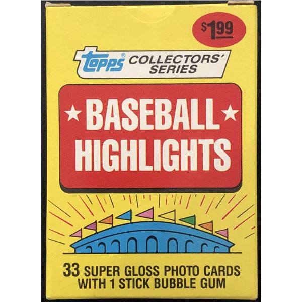 1987 TOPPS BASEBALL HIGHLIGHTS BOX SET