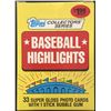 Image 1 : 1987 TOPPS BASEBALL HIGHLIGHTS BOX SET