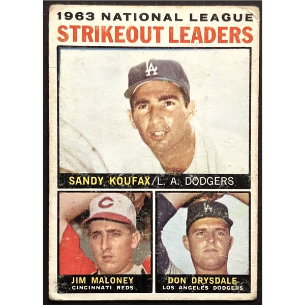 1964 TOPPS SANDY KOUFAX / DON DRYSDALE (HOF)