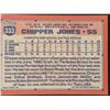 Image 2 : 1991 TOPPS CHIPPER JONES (HOF) ROOKIE CARD