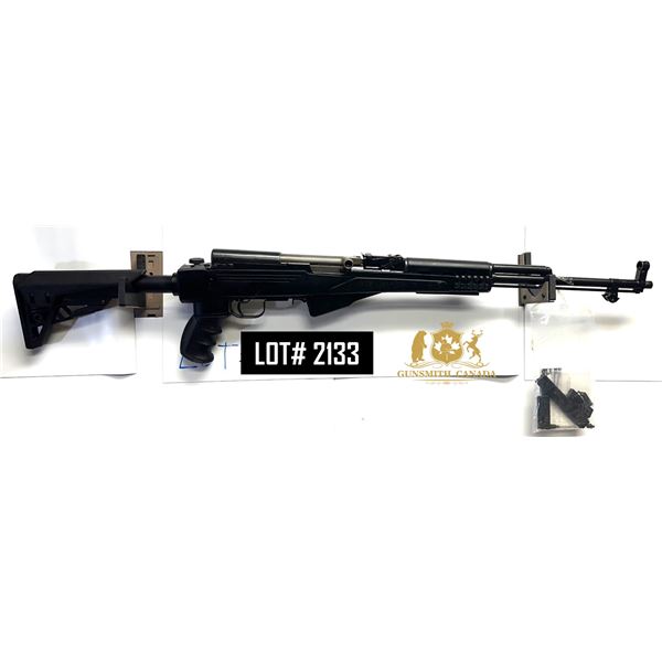 SKS SURPLUS SEMI-AUTO RIFLE, CAL 7.62X39, 20" BARREL- ON TACTICAL STOCK