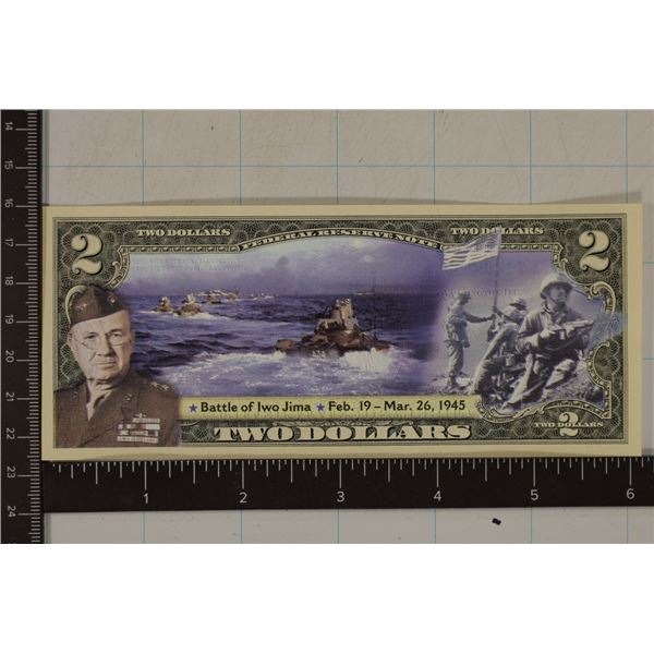 2003 US $2 FRN CRISP UNC WITH "BATTLE OF IWO JIMA"