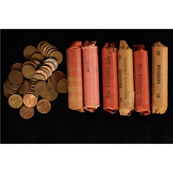 300 ASSORTED LINCOLN CENTS: 1959-1982 SOME UNC'S