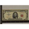 Image 1 : 1963 US $5 RED SEAL NOTE