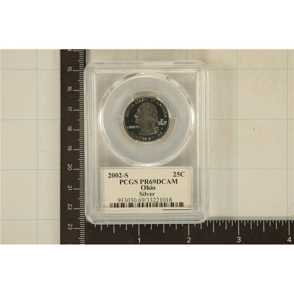 2002-S SILVER OHIO QUARTER PCGS PR69 DCAM
