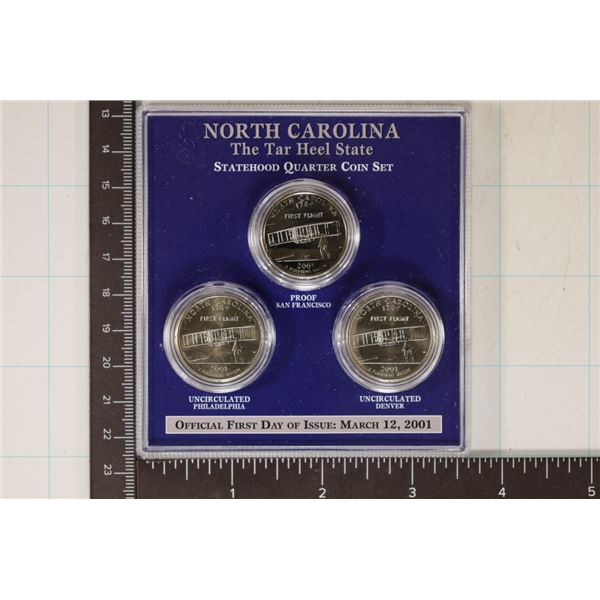 2001-P/D/S NORTH CAROLINA STATE QUARTER SET