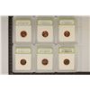 Image 1 : 6 SLABBED LINCOLN CENTS: 1959-P BU RED, 2000-D