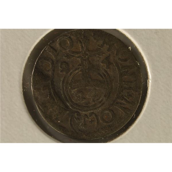 1600'S HAND HAMMERED POLAND SILVER 1/24TH TALER