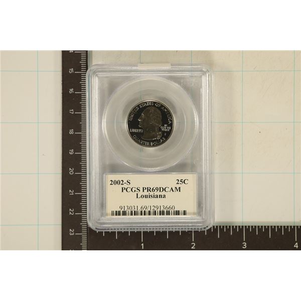 2002-S LOUISIANA QUARTER PCGS PR69 DCAM