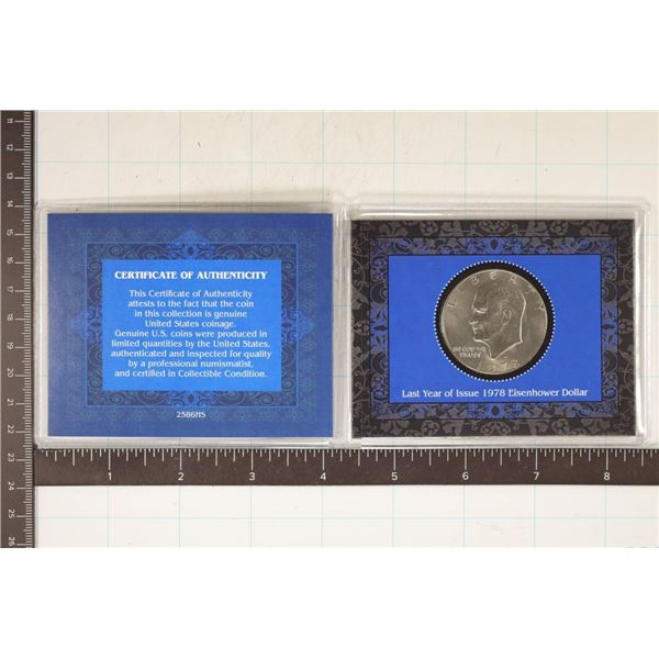 1978-D IKE DOLLAR UNC IN INFO BOOKLET LAST YEAR OF