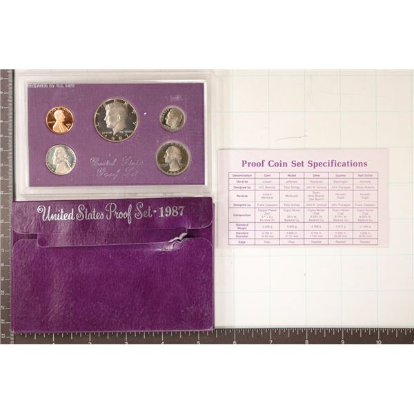 1987 US PROOF SET (WITH BOX) & WITH CERTIFICATE