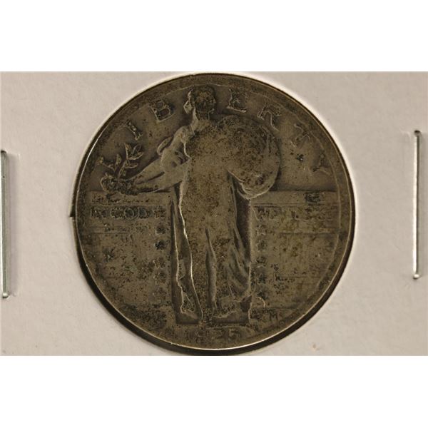 1925 SILVER STANDING LIBERTY QUARTER