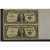 1957 & 1957-B US $1 SILVER CERT STAR NOTES, BLUE