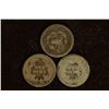 Image 2 : 1853, 1882 &1891 SILVER SEATED LIBERTY DIMES