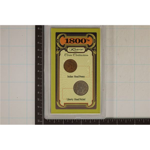 1800'S RARE COIN COLLECTION WITH: 1897 INDIAN HEAD