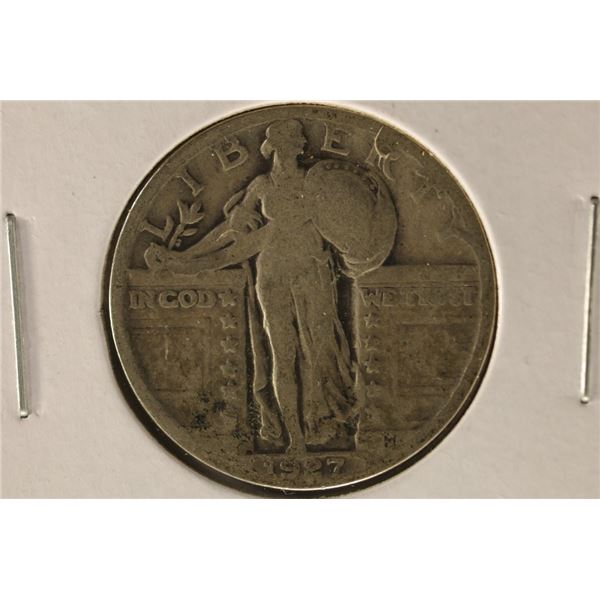 1927 SILVER STANDING LIBERTY QUARTER