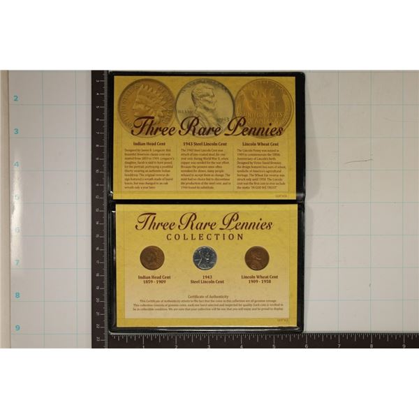 3 RARE PENNY COLLECTION WITH 1903 INDIAN HEAD CENT