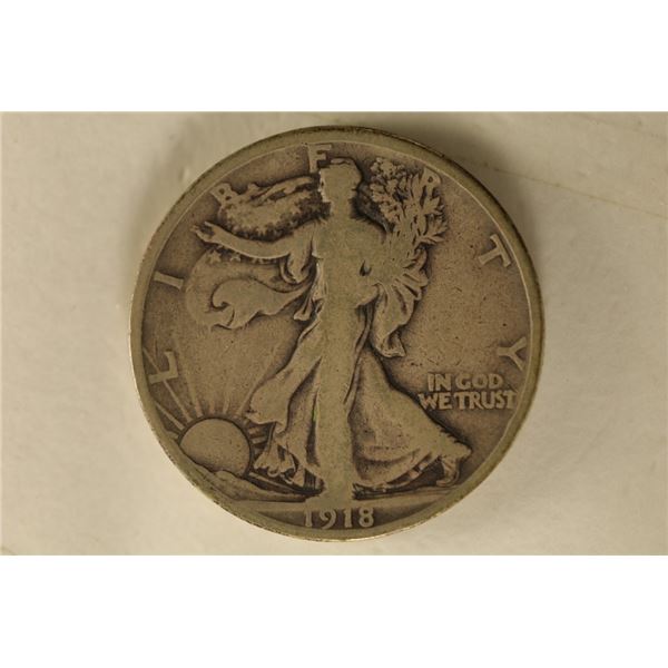 1918-S SILVER WALKING LIBERTY HALF DOLLAR