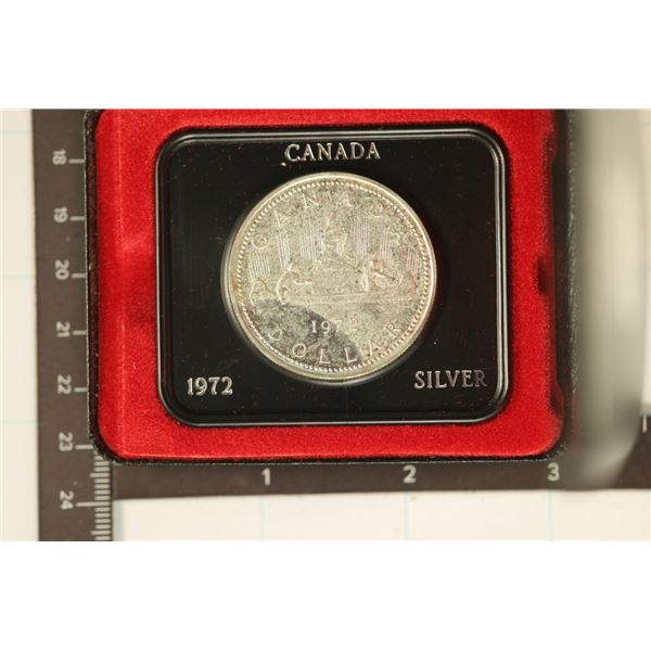 1972 CANADA SILVER DOLLAR .3750 OZ. ASW CLOUDY