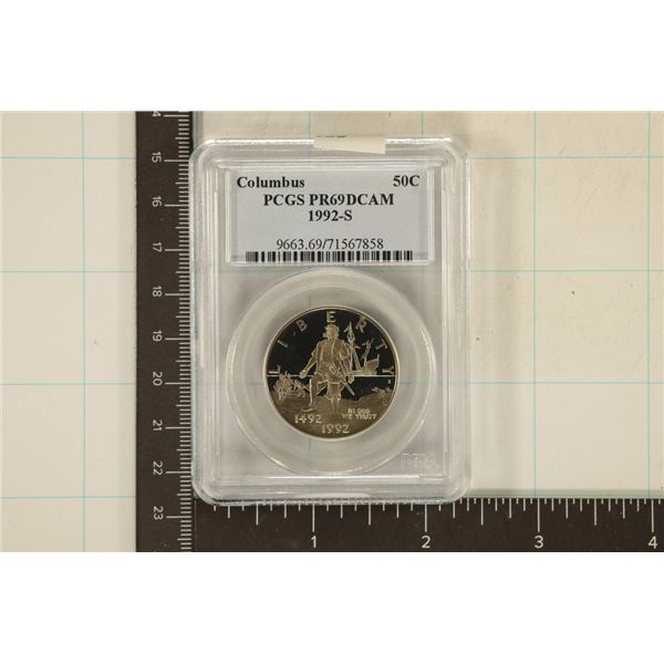 1992-S COLUMBUS US HALF DOLLAR PCGS PR69 DCAM