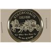 1 TROY OZ .999 FINE SILVER PROOF ROUND STAGECOACH