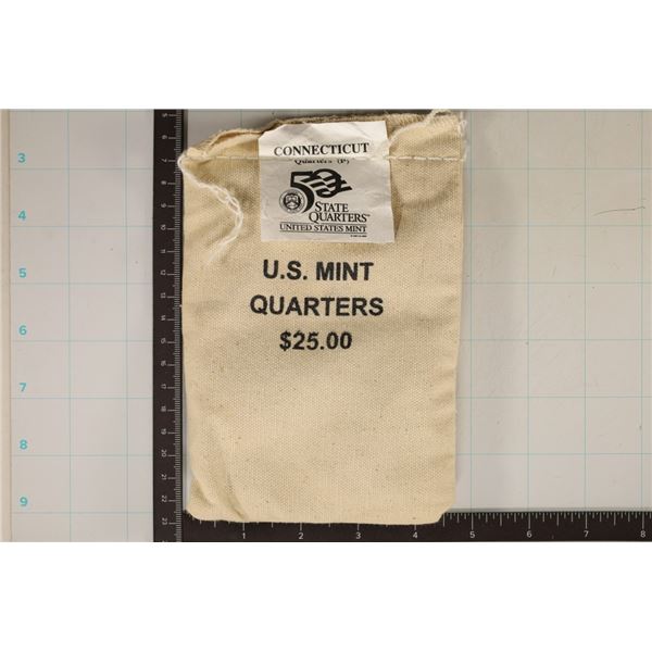 $25 BAG OF 1999-P CONNECTICUT QUARTERS UNC