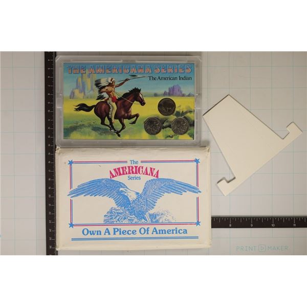 THE AMERICANA SERIES AMERICAN INDIAN 3 COIN SET
