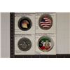 4-MILITARY CHALLENGE COINS 1.75" COLORIZED HIGH