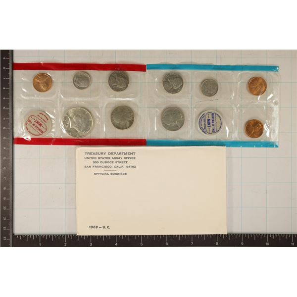 1969 US MINT SET (UNC) P/D/S (WITH ENVELOPE)