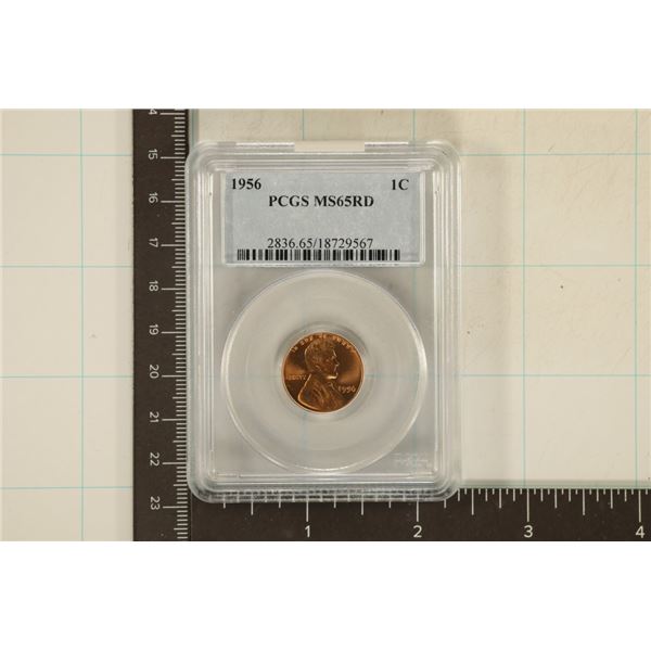 1956 LINCOLN WHEAT CENT PCGS MS65RD